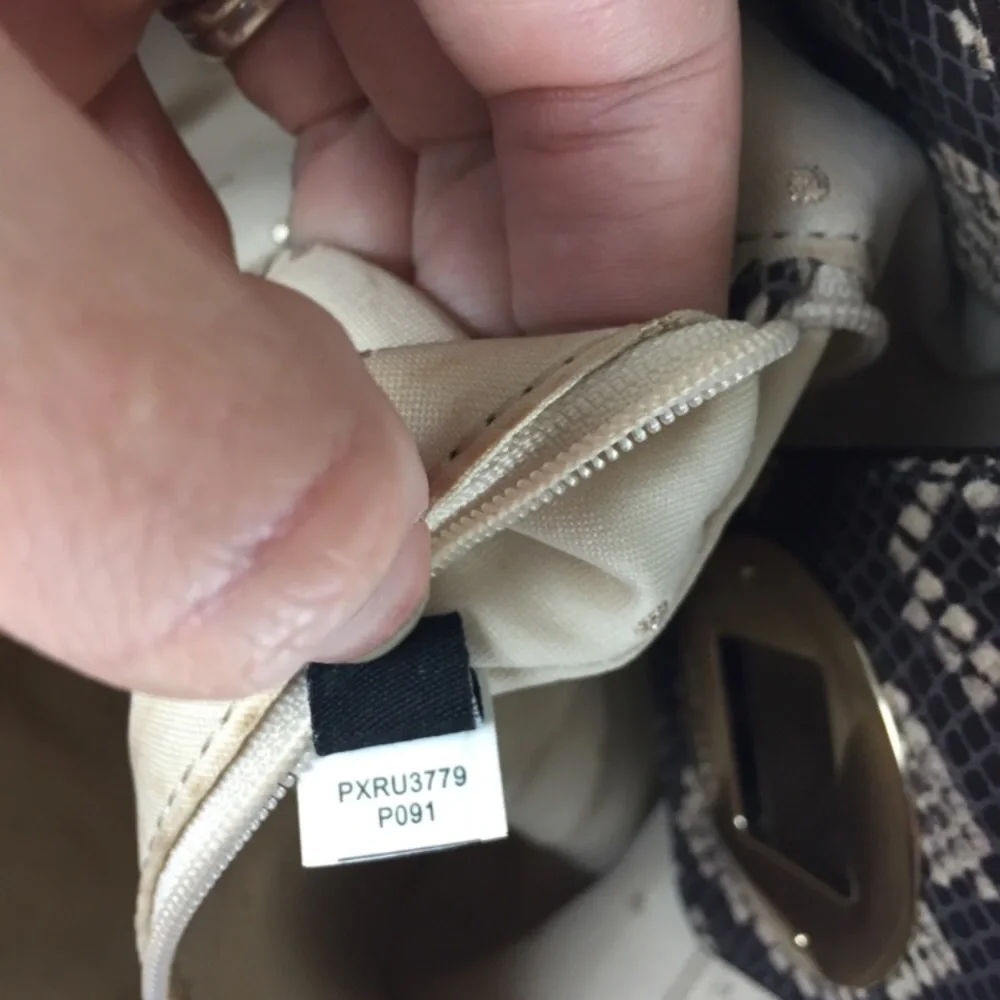 Kate Spade Snake Print Shoulder Bag - Black and Cream - Picture 13 of 14